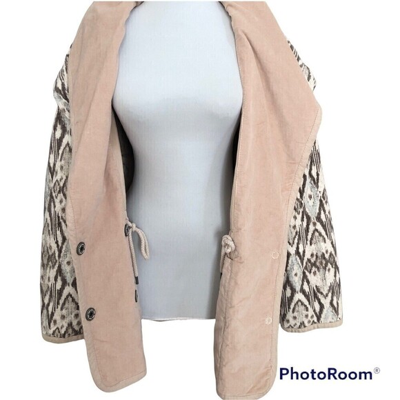 Free People Ada Quilted Jacket size Small Velvet Corduroy Cottagecore Cabincore - Picture 5 of 11